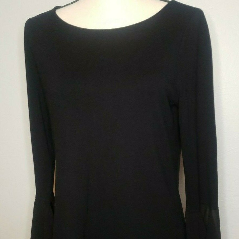 Zozo Fine Knit Black Sweater Sz M Bell Sleeves